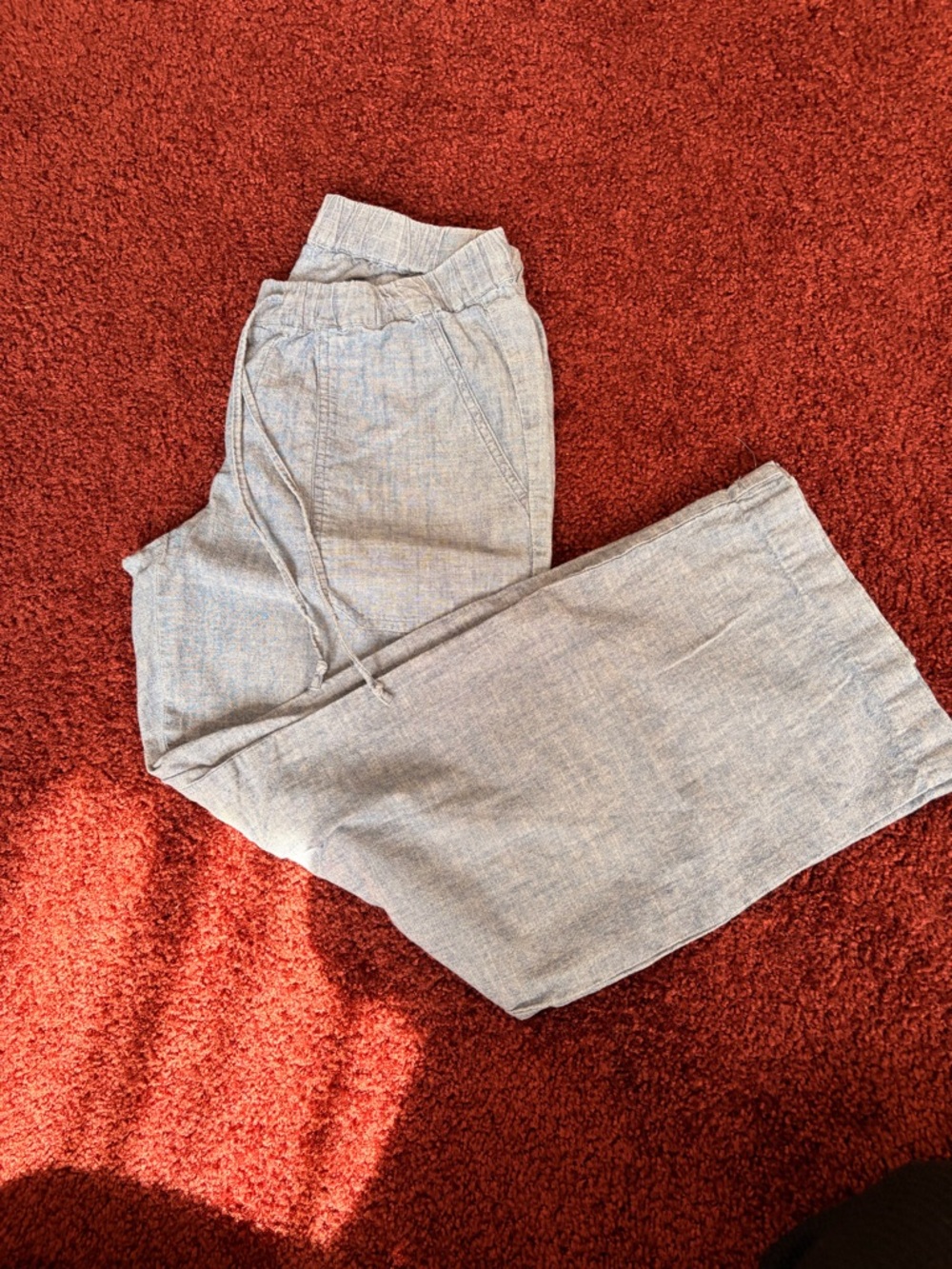 Blue Cotton pants
